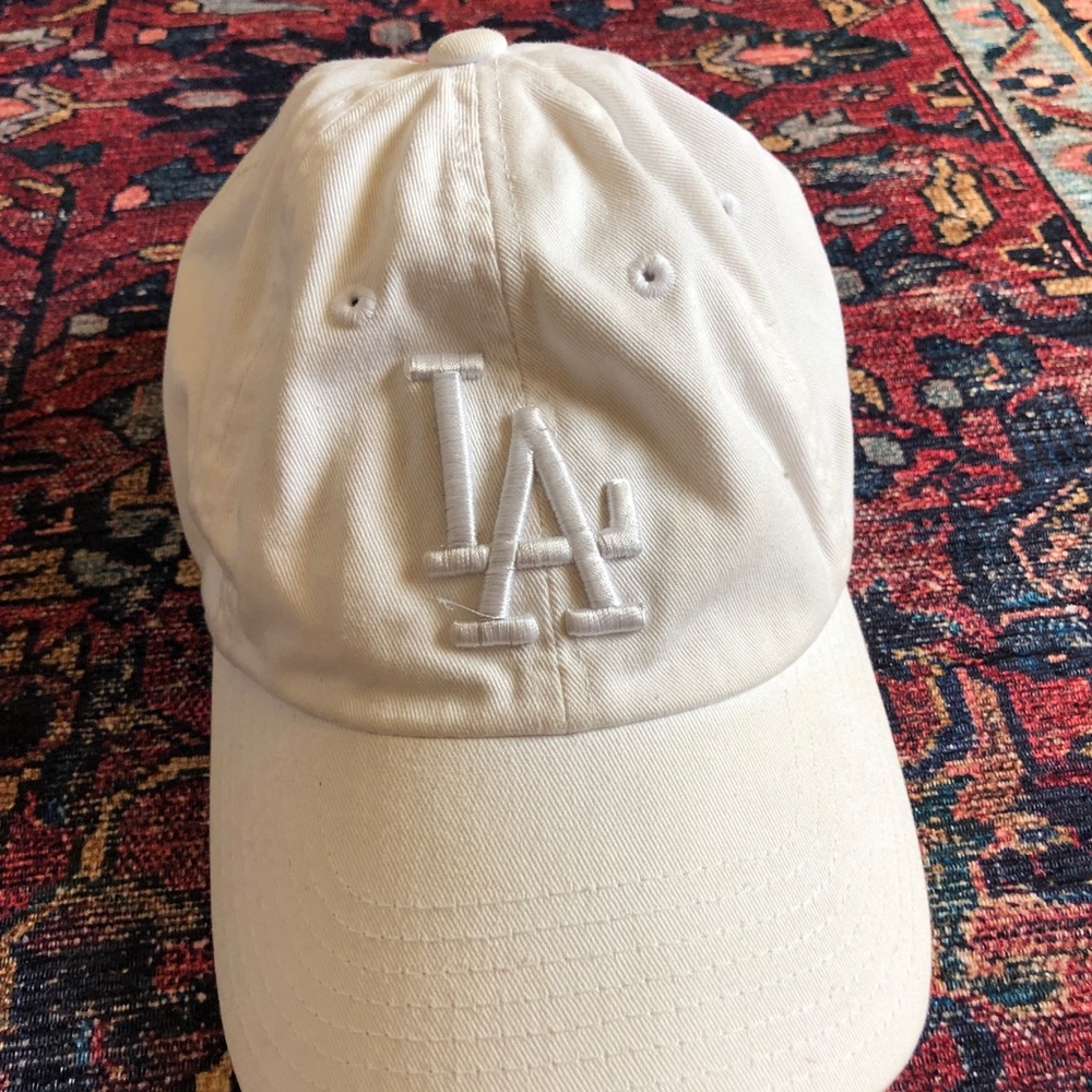 LA Dodgers White Ball Cap
